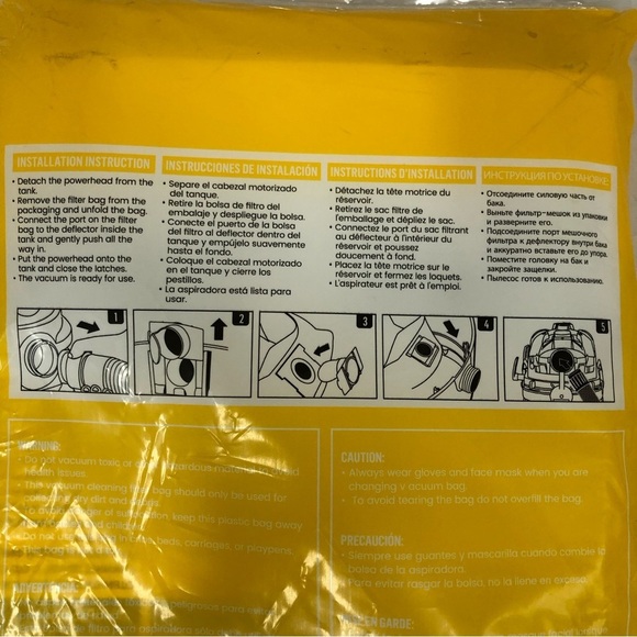 3 pack Replacement disposable filter bags G90663 15-22 gallon Wet-Dry Vacuum - Picture 6 of 9